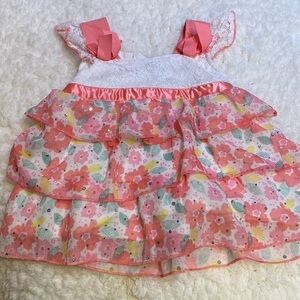 a toddlers DDG Darlings sleeveless button layered lace dress 3T